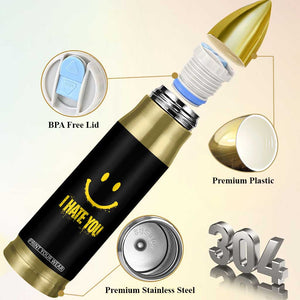I Hate You Bullet Tumbler Funny Sarcastic Smiling Face Meme TS14 Print Your Wear