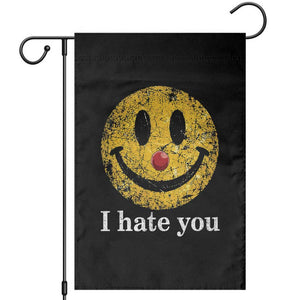 I Hate You Smile Face Meme Garden Flag Funny Sarcastic Joke Meme TS14 Black Print Your Wear
