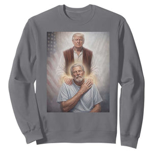 Trump Jesus Sweatshirt Funny Divine Leader Political Meme TS14 Charcoal Print Your Wear