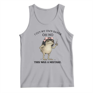 I Cut My Own Bangs Tank Top Funny Frog Meme TS14 Athletic Heather Print Your Wear