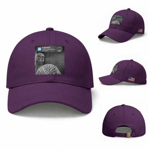 There is Motion at Your Front Door Baseball Cap Tung Tung Tung Sahur Italian Brainrot Meme TS14 Baseball Cap Universal Fit Purple Print Your Wear