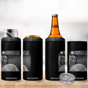 There is Motion at Your Front Door 4 in 1 Can Cooler Tumbler Tung Tung Tung Sahur Italian Brainrot Meme TS14 Print Your Wear