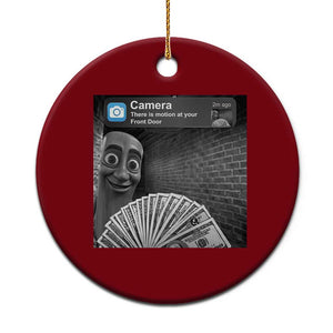 There is Motion at Your Front Door Ceramic Ornament Tung Tung Tung Sahur Italian Brainrot Meme TS14 1pc Red Print Your Wear