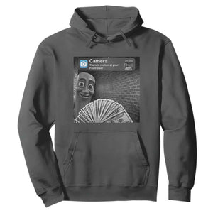 There is Motion at Your Front Door Hoodie Tung Tung Tung Sahur Italian Brainrot Meme TS14 Dark Heather Print Your Wear