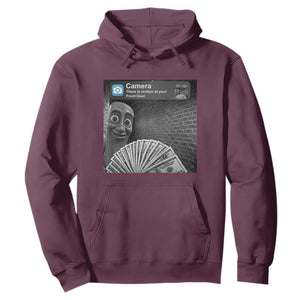 There is Motion at Your Front Door Hoodie Tung Tung Tung Sahur Italian Brainrot Meme TS14 Maroon Print Your Wear