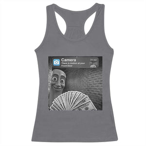 There is Motion at Your Front Door Racerback Tank Top Tung Tung Tung Sahur Italian Brainrot Meme TS14 Charcoal Print Your Wear