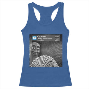 There is Motion at Your Front Door Racerback Tank Top Tung Tung Tung Sahur Italian Brainrot Meme TS14 Royal Blue Print Your Wear