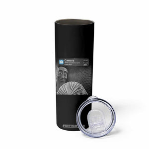 There is Motion at Your Front Door Skinny Tumbler Tung Tung Tung Sahur Italian Brainrot Meme TS14 Print Your Wear