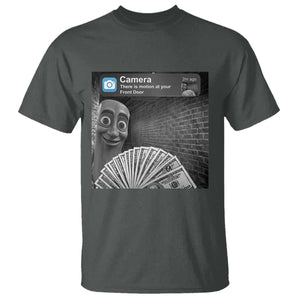 There is Motion at Your Front Door T Shirt Tung Tung Tung Sahur Italian Brainrot Meme TS14 Dark Heather Print Your Wear