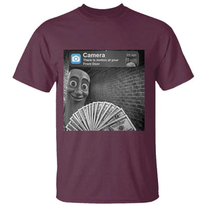 There is Motion at Your Front Door T Shirt Tung Tung Tung Sahur Italian Brainrot Meme TS14 Maroon Print Your Wear