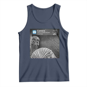 There is Motion at Your Front Door Tank Top Tung Tung Tung Sahur Italian Brainrot Meme TS14 Navy Print Your Wear