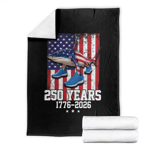 250th America Anniversary Throw Blanket Tralalero Tralala Italian Brainrot 4th of July Meme