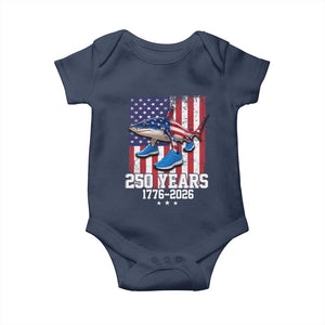 250th America Anniversary Baby Onesie Tralalero Tralala Italian Brainrot 4th of July Meme