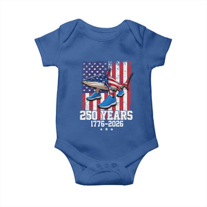 250th America Anniversary Baby Onesie Tralalero Tralala Italian Brainrot 4th of July Meme
