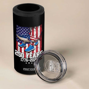 250th America Anniversary 4 in 1 Can Cooler Tumbler Tralalero Tralala Italian Brainrot 4th of July Meme