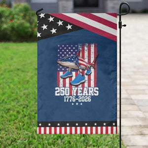 250th America Anniversary Patriotic Garden Flag Tralalero Tralala Italian Brainrot 4th of July Meme