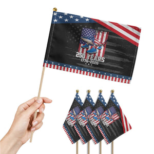 250th America Anniversary Patriotic Handheld Flag Tralalero Tralala Italian Brainrot 4th of July Meme