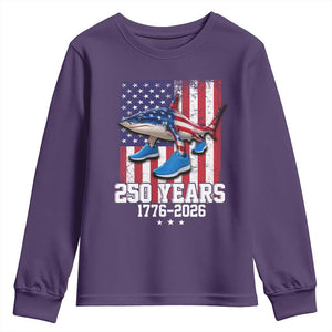 250th America Anniversary Youth Sweatshirt Tralalero Tralala Italian Brainrot 4th of July Meme