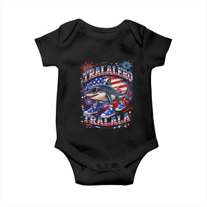 Tralalero Tralala Shark Italian Brainrot 4th Of July Meme Baby Onesie TS14 Black Print Your Wear