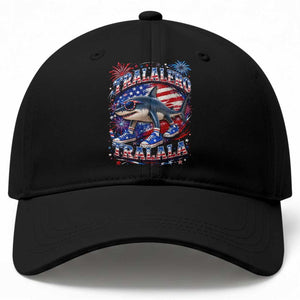 Tralalero Tralala Shark Italian Brainrot 4th Of July Meme Baseball Cap