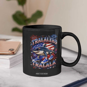 Tralalero Tralala Shark Italian Brainrot 4th Of July Meme Coffee Mug TS14 Print Your Wear