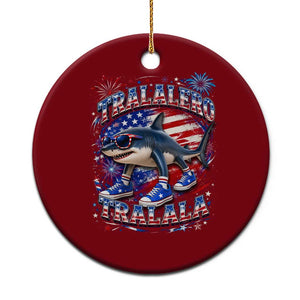 Tralalero Tralala Shark Italian Brainrot 4th Of July Meme Ceramic Ornament TS14 1pc Red Print Your Wear