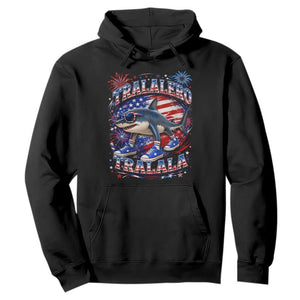 Tralalero Tralala Shark Italian Brainrot 4th Of July Meme Hoodie TS14 Black Print Your Wear