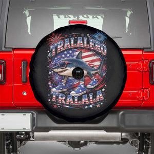 Tralalero Tralala Shark Italian Brainrot 4th Of July Meme Spare Tire Cover TS14 Black Print Your Wear