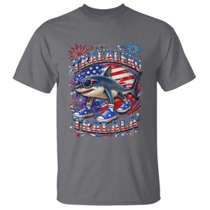 Tralalero Tralala Shark Italian Brainrot 4th Of July Meme T Shirt TS14 Charcoal Print Your Wear