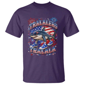 Tralalero Tralala Shark Italian Brainrot 4th Of July Meme T Shirt TS14 Purple Print Your Wear