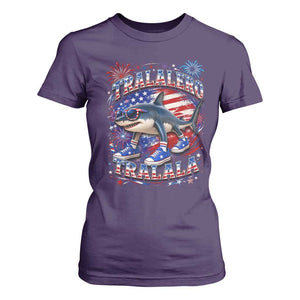 Tralalero Tralala Shark Italian Brainrot 4th Of July Meme T Shirt For Women TS14 Purple Print Your Wear