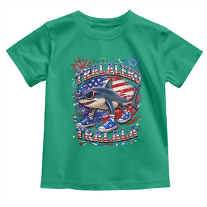 Tralalero Tralala Shark Italian Brainrot 4th Of July Meme Toddler T Shirt TS14 Irish Green Print Your Wear