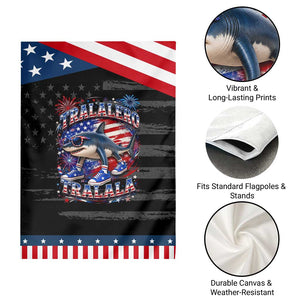 Tralalero Tralala Shark Italian Brainrot 4th Of July Meme Patriotic Garden Flag
