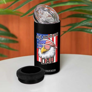 All American Dad 4th of July 4 in 1 Can Cooler Tumbler Daddy Eagle USA TS14 Print Your Wear
