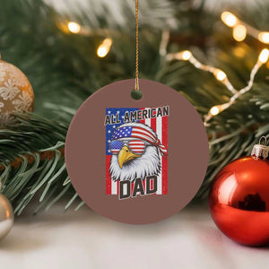 All American Dad 4th of July Ceramic Ornament Daddy Eagle USA