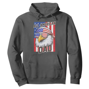 All American Dad 4th of July Hoodie Daddy Eagle USA TS14 Dark Heather Print Your Wear