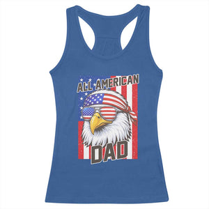 All American Dad 4th of July Racerback Tank Top Daddy Eagle USA TS14 Royal Blue Print Your Wear
