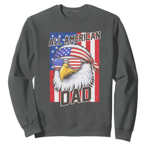 All American Dad 4th of July Sweatshirt Daddy Eagle USA