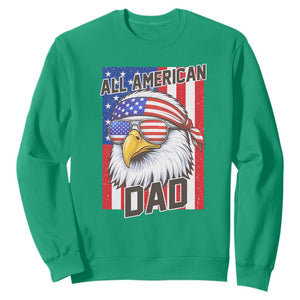 All American Dad 4th of July Sweatshirt Daddy Eagle USA