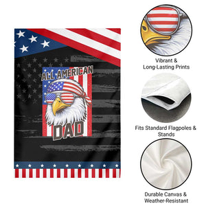 All American Dad 4th of July Patriotic Garden Flag Daddy Eagle USA