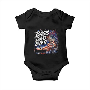 Bass Dad Ever Fishing Baby Onesie Patriotic Dad Birthday 4th Of July Gifts