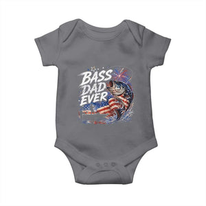 Bass Dad Ever Fishing Baby Onesie Patriotic Dad Birthday 4th Of July Gifts