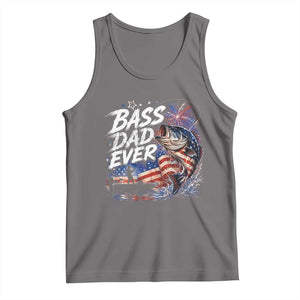 Bass Dad Ever Fishing Tank Top Patriotic Dad Birthday 4th Of July Gifts