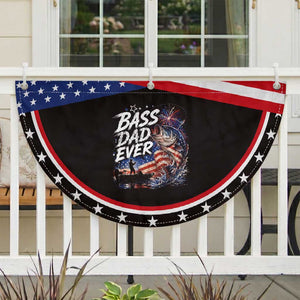 Bass Dad Ever Fishing Patriotic Fan Flag Dad Birthday 4th Of July Gifts