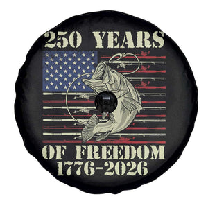 250th Anniversary USA Bass Fishing American Flag Spare Tire Cover TS14 Print Your Wear