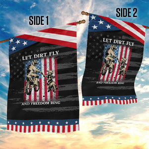 Let Dirt Fly And Freedom Ring Patriotic Garden Flag 4th of July Dirt Bike American Flag TS14 Print Your Wear