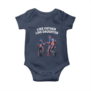 Like Father Daughter Dirt Bike Baby Onesie Cute Matching Motocross Gift Father's Day TS14 Navy Print Your Wear