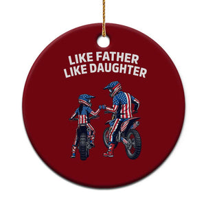 Like Father Daughter Dirt Bike Ceramic Ornament Cute Matching Motocross Gift Father's Day TS14 1pc Red Print Your Wear