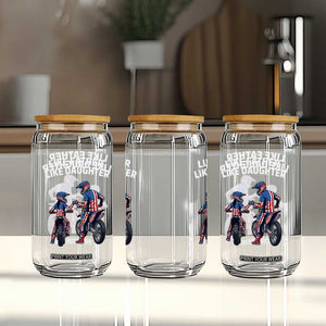 Like Father Daughter Dirt Bike Glass Can Cute Matching Motocross Gift Father's Day TS14 Print Your Wear