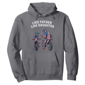 Like Father Daughter Dirt Bike Hoodie Cute Matching Motocross Gift Father's Day TS14 Charcoal Print Your Wear